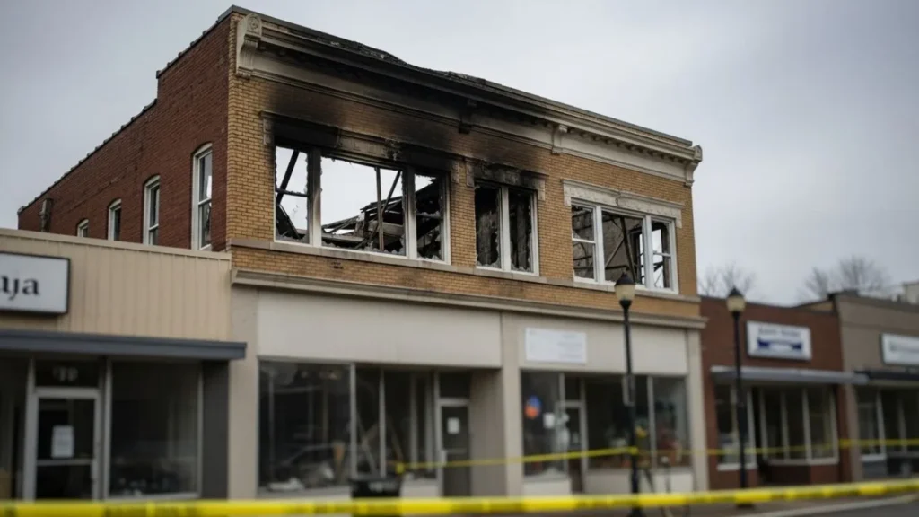 commercial building fire damage covered
