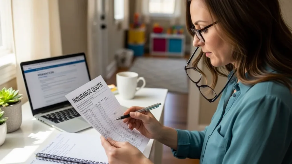 daycare provider reviewing insurance cost