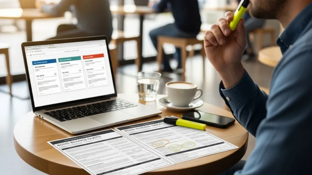 Comparing insurance quote prices