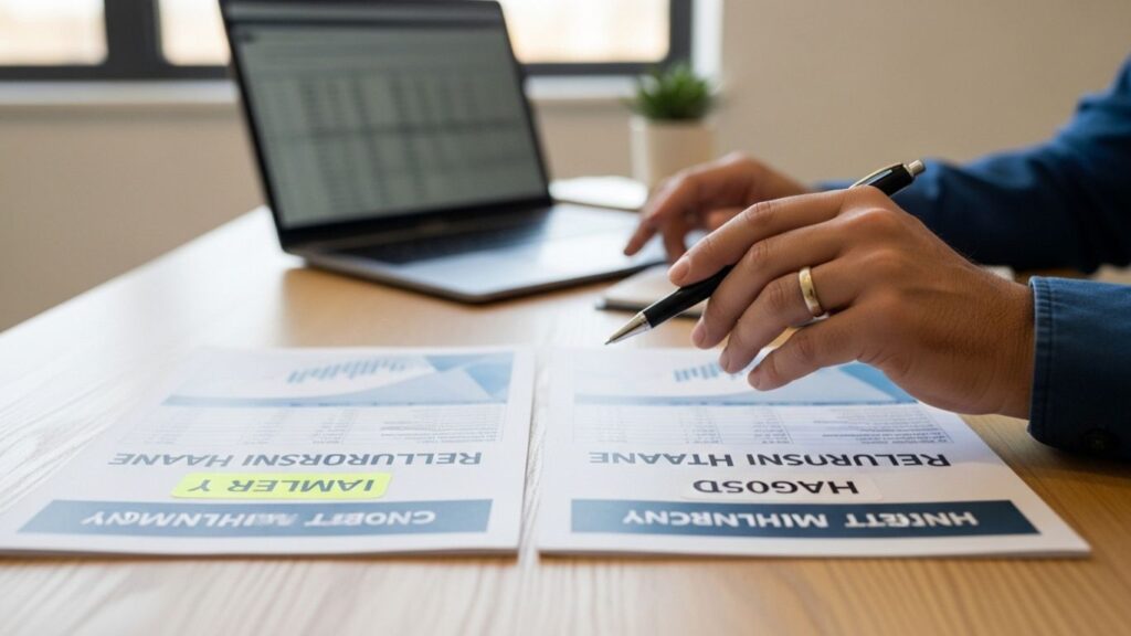 Choosing between insurance premium plans