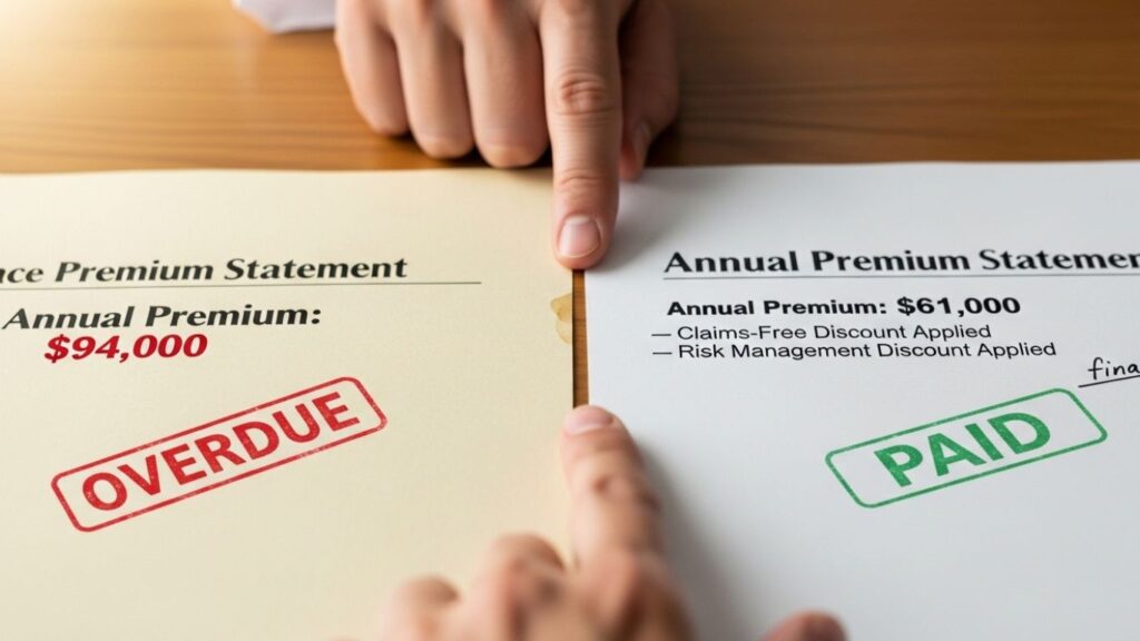 malpractice premium before after savings