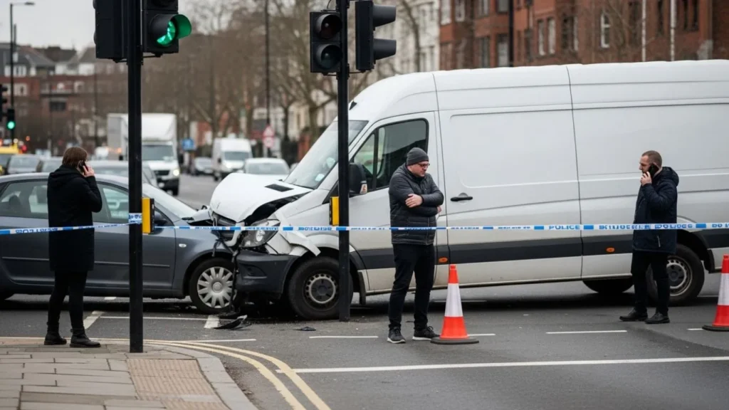 Multi vehicle accident liability claim