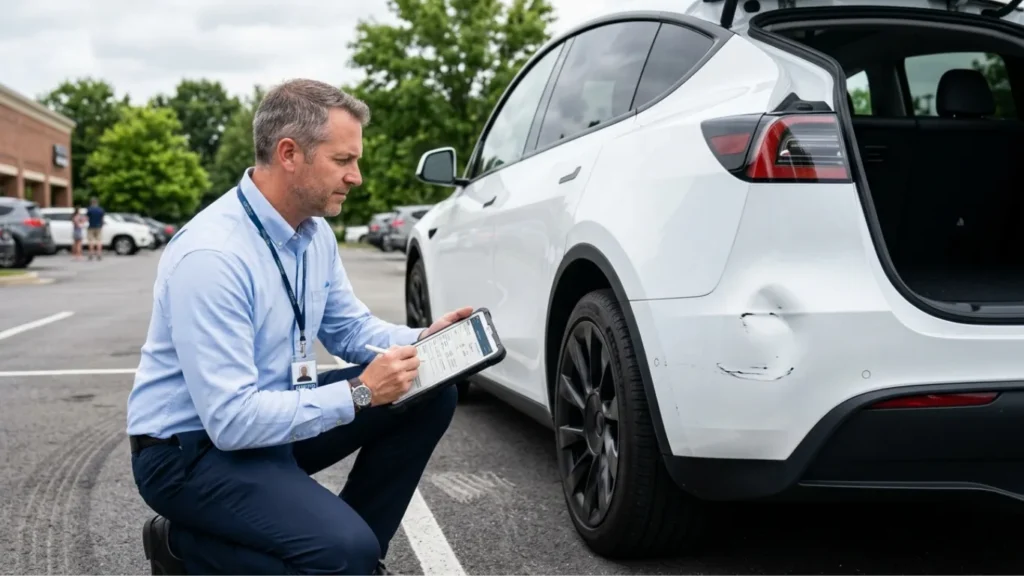 EV insurance claim inspection