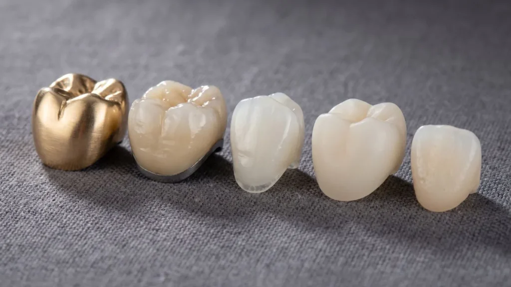 Different dental crown materials