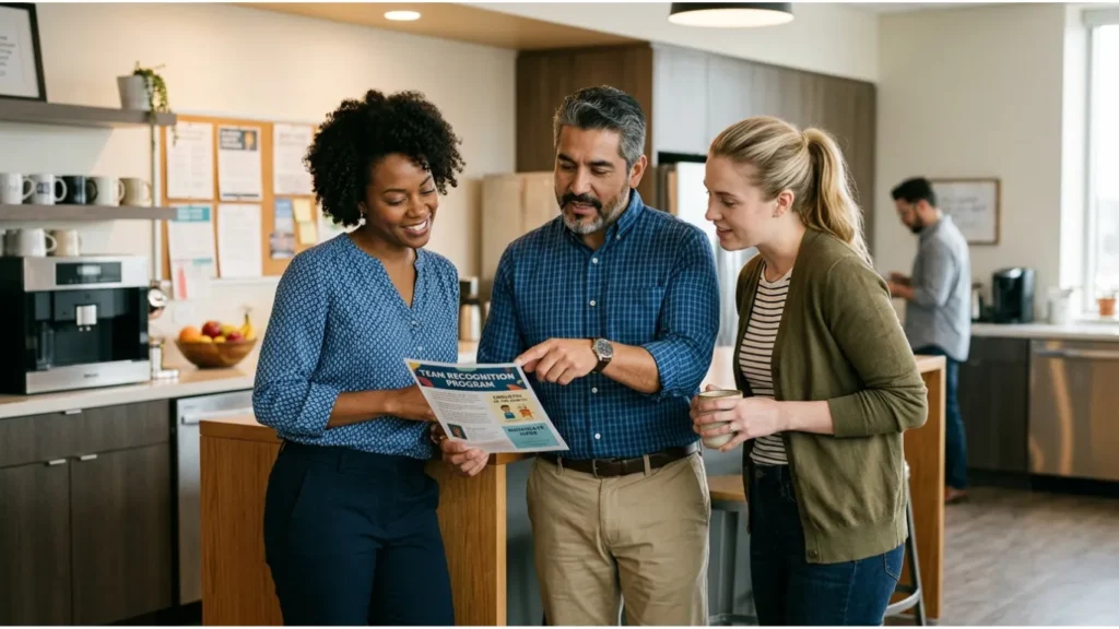 employees discussing insurance eligibility