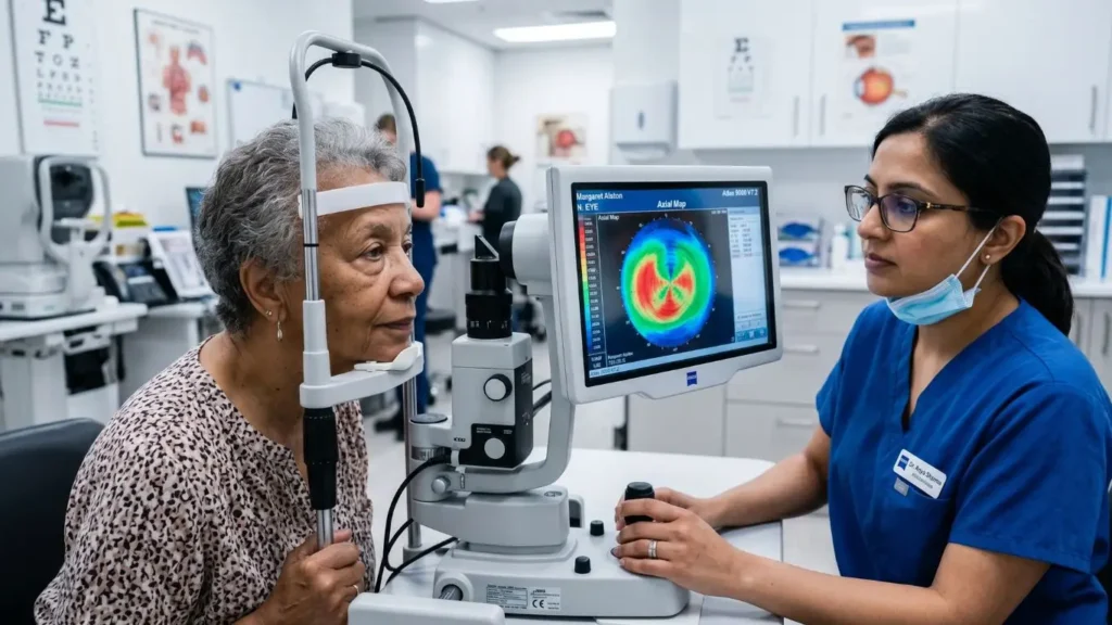 Eye exam before Lasik surgery