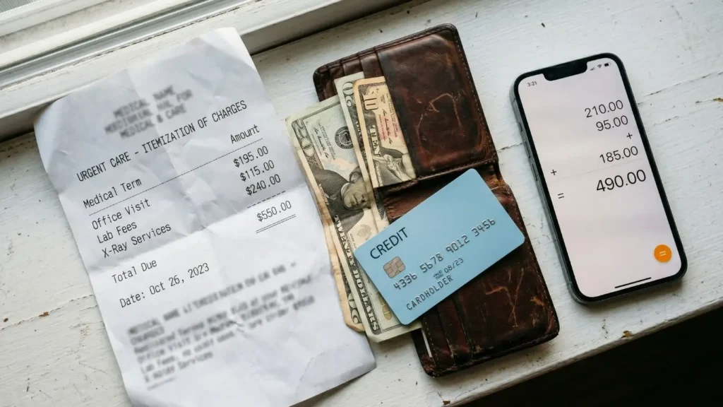 urgent care bill cash payment