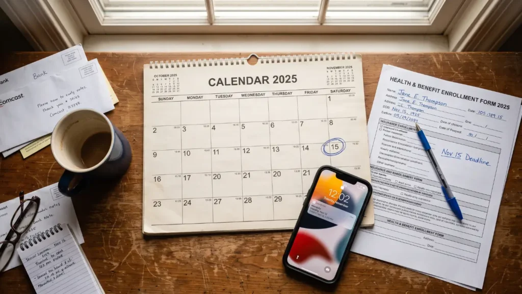 Calendar deadline enrollment forms