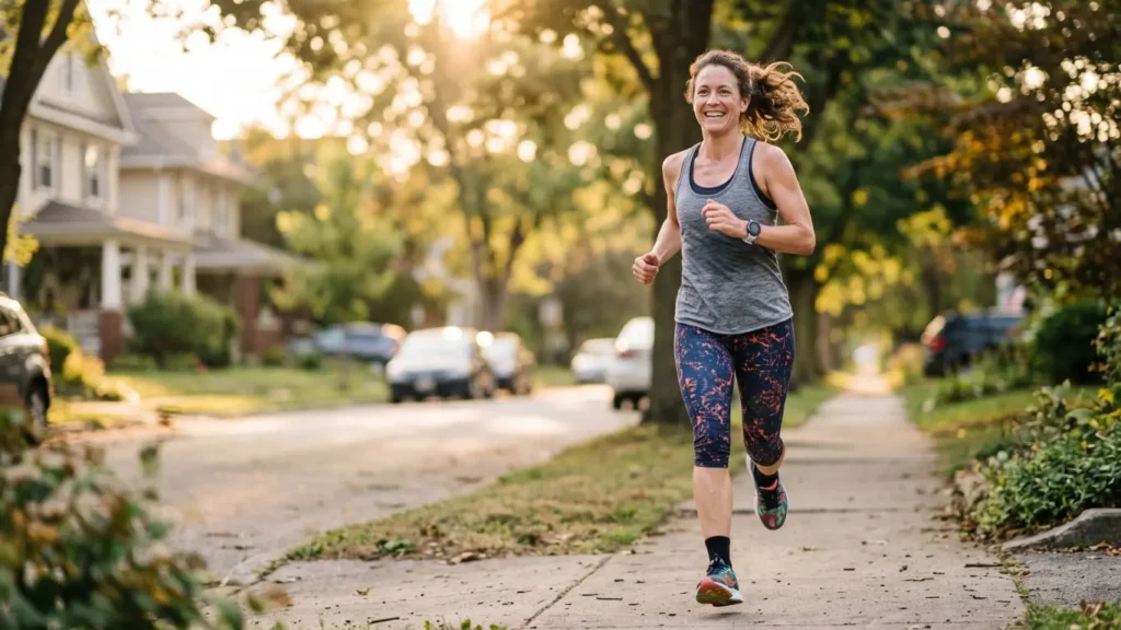 healthy adult smiling outdoors